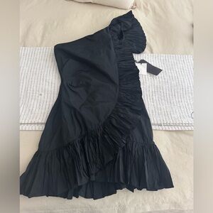 NWT Zara Black Ruffled Dress Size Small